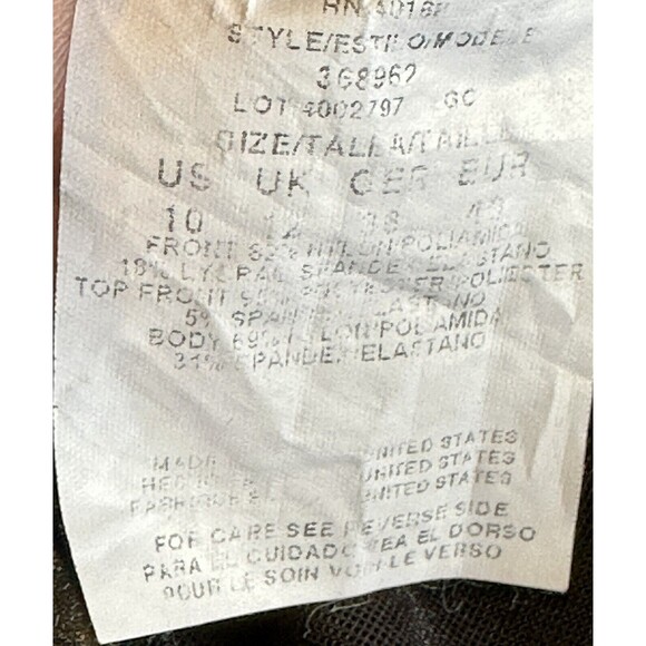 MagicSuit Womens Rev It Bonnie Black High Neck Faux-Leather-Trim Size 10 - Picture 14 of 14